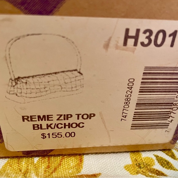 Brighton woman's Croc-Embossed Brown Leather Bag - Picture 6 of 7